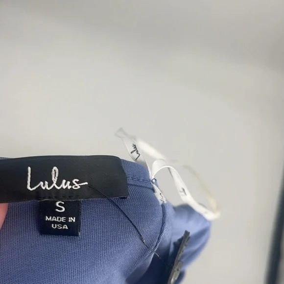 NWT Lulu's Midi Dress Slinky Knit Tie-Back Midi Dress Size Small Blue - Picture 6 of 7